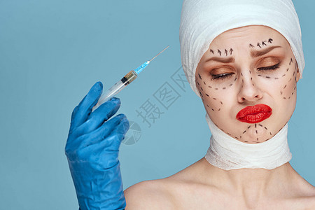 美容面部外科手术 门诊身体护理 单独背景情况病人治疗药品女士塑料女性皮肤诊所皱纹程序图片