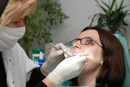 牙科牙医医生工人医院面具保健医疗保险病人职业女士眼镜图片