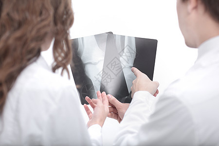 医生是诊断医师 讨论病人X光片医院咨询审查从业者考试谐振肺炎保健专家护士图片