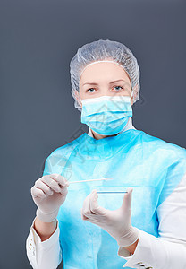 身穿防护服和面罩的护士保护自己免受病毒感染感染免疫诊所科学疾病专家药店治疗药品医生图片