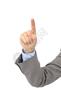 男人的手显示一个符号数字展示女性手势拇指柜台工作室前臂白色拳头图片