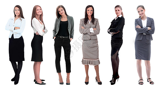 收集年轻商业女青年的全长肖像女士微笑团体女性工作收藏老板秘书教育职业图片