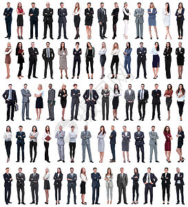 领导者站在他商业团队的面前 在全面成长中站着职业跨国领导老板成功男性生意人男人人士公司图片