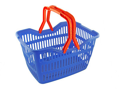 蓝购物篮塑料产品销售工作室篮子商业互联网贸易市场蓝色图片