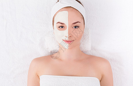 面罩 温泉美容治疗 皮肤护理福利润肤女孩粉刺毛巾奢华药品身体口罩黏土图片