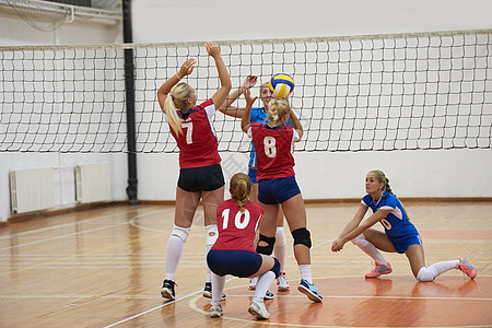 排球女性团队闲暇罢工运动竞赛分数运动员游戏行动图片