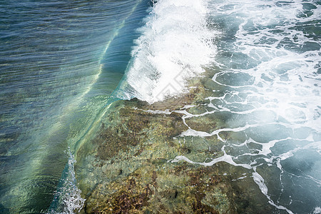 海水 流出美丽的海浪摄影照片蓝色海滩冲浪大浪摘要场景海洋冲击波图片