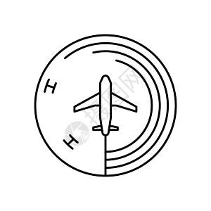 雷达 安全 旅行线图标 机场的元素 旅行插图图标 标志 符号可用于网络 标志 移动应用程序 UI UX图片