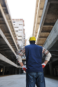 建筑工地的硬体工人劳动承包商公司白色建筑师工作建筑学劳动者领班工业图片