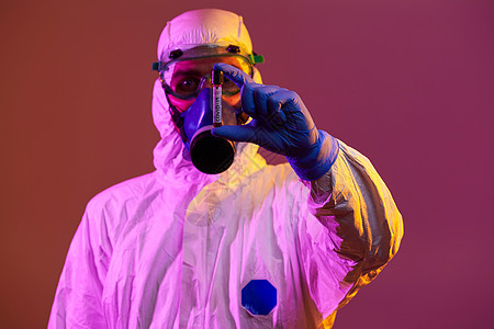 Corona病毒 医生 持有阳性covid19病毒血样测试管市场药品科学家蓝色生物样本疾病管子测试汇率图片
