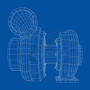 汽车涡轮充电器概念大纲发动机运动3d圆圈排气机械运输车辆机器活力图片