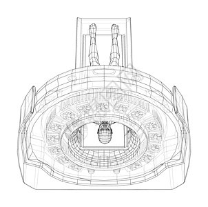 MRI 内部机器扫描病人药品断层插图蓝图考试谐振男性诊断x光扫描器图片