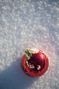 雪中的圣诞舞会派对庆典装饰品季节玻璃风格阴影雪花假期装饰图片