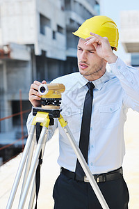 建筑工地建筑师男性工程建造项目工程师套装安全商务蓝图安全帽图片