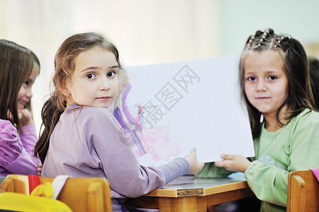 学龄前儿童女孩孩子们女士女性玩具学习绘画老师幼儿园教育图片
