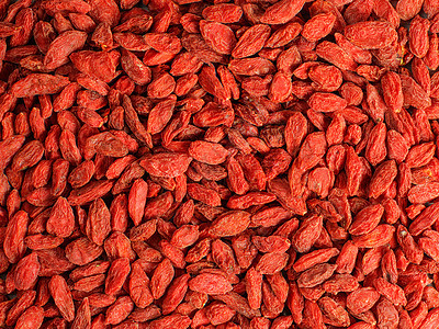 Goji Borry(狼莓-)从上面拍摄的干果堆的详细高分辨率闭合照片图片