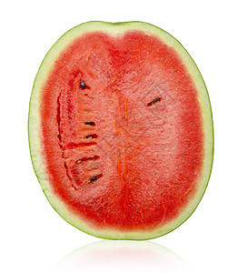 西瓜红果 白底的孤立图片