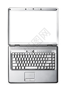 白色背景上现代和时尚的笔记本电脑图片