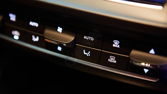 汽车仪表板上的空调系统选择按钮开关按键冷气机流动控制功能气候冷却加热器控制板奢华旋转图片