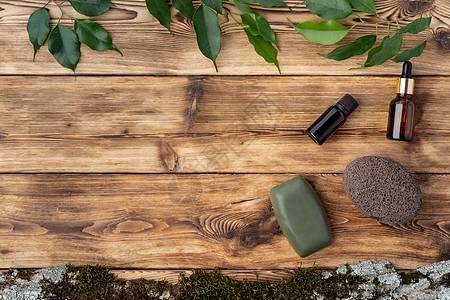 带肥皂的Spa照片 生土木木背景温泉产品卫生洗漱盒子治疗木头身体手工用品图片