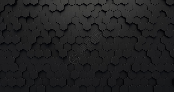 摇篮中未来的六边形图案 壁纸设计的黑色六边形图片