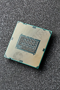 特写 CPU 芯片处理器 选择性焦点主板芯片卡片别针插座数据硬件母板电脑电气图片