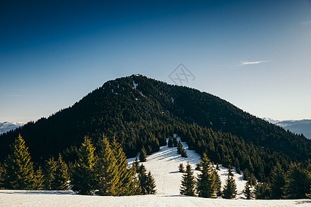 冬山 雪林 蓝天空 春天旅游季节天空地标日落火山海滩热带公园风景图片