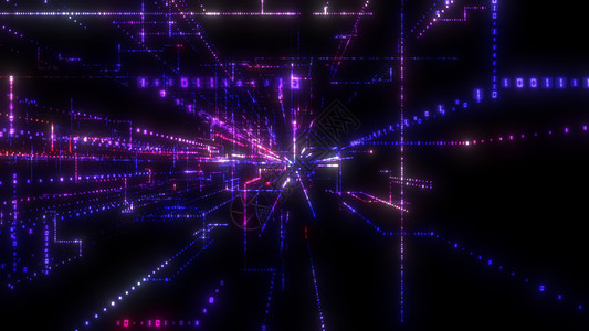 飞入数字技术隧道中速度活力激光网络科学矩阵蓝色背景数据商业图片