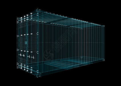 货运集装箱全息图 运输和技术概念进口加载电脑工厂贮存后勤商品网络出口数据图片