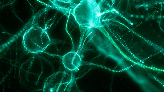 神经细胞中枢网络 3D 插图神经元树突3d活力微生物学药品解剖学粒子头脑科学图片