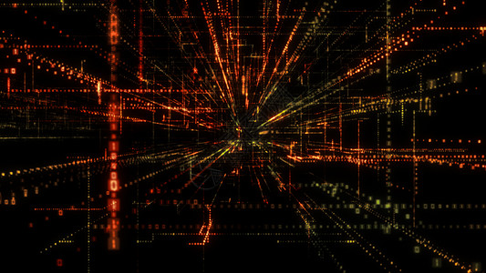 飞入数字技术隧道中速度网络数据科学激光粒子代码互联网蓝色商业图片