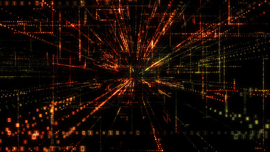 飞入数字技术隧道中电脑背景运动3d激光矩阵代码商业速度互联网图片