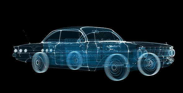 3d 智能汽车粒子全息图车辆界面技术动画片创新夫妻巡航机壳控制运输图片
