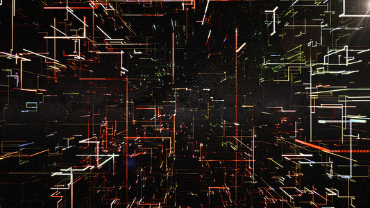 线条的抽象光亮结构商业科学盒子艺术辉光打印立方体细胞墙纸粒子图片