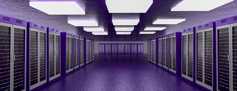 服务器 服务器机房数据中心 具有存储信息的备份 挖掘 托管 大型机 农场和计算机机架 3d 渲染字节货币技术架子贮存安慰房间基础图片