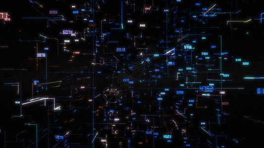 带有数字的光亮元素技术科学电脑系统编码互联网代码脚本3d保护图片