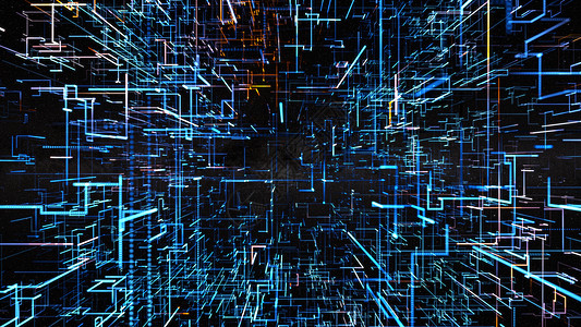线条的抽象光亮结构正方形商业细胞科学3d网络辉光墙纸海报迷宫图片