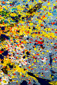 明亮的背景图形图像 滴水 表达 五颜六色的颜色溢出瑕疵 混合颜色 幻影蓝黑白红黄 在混凝土质地上 垂直的 顶视图 平躺图片