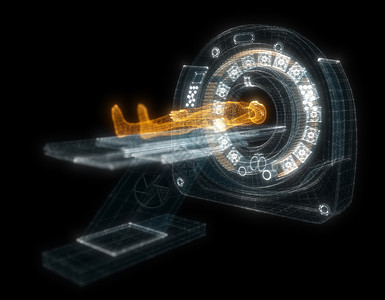 利用病人全息电脑进行数字MRI扫描 医学和技术概念放射科诊所药品卫生肿瘤学男人男性辉光断层癌症图片