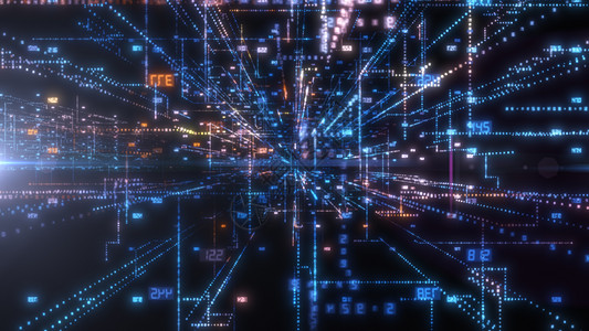 带有数字的光亮元素编程互联网来源安全3d蓝色保护屏幕科学技术图片