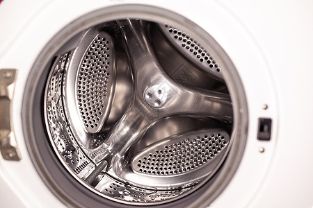 洗衣机滚筒是干燥和干净的特写镜头 是他洗涤圆圈技术烘干机金属离心机洗衣店器具琐事垫圈图片