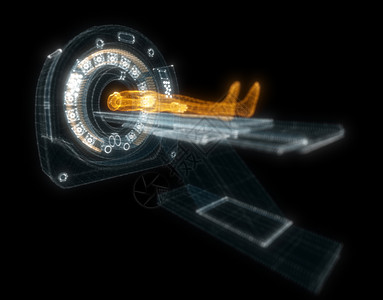 利用病人全息电脑进行数字MRI扫描 医学和技术概念捷运男性扫描器辉光x光医生医院医疗保险诊断身体图片