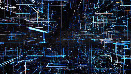 线条的抽象光亮结构迷宫细胞正方形辉光打印科学网络立方体3d推介会图片