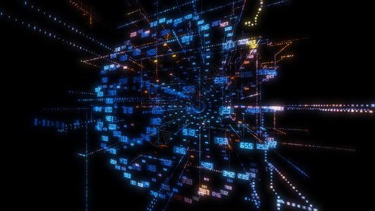 带有数字的光亮元素矩阵编程互联网科学脚本屏幕开发商网络保护来源图片