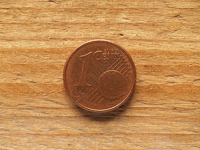 欧洲货币1硬币共同面 欧洲货币投标金融财富木头现金银行业联盟公共端商业花费图片