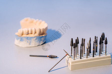 牙科技术员的研磨工具和钻探牙医牙科治疗职业金属演习牙齿味觉实验室衰变图片