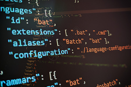 软件开发人员编程代码 抽象的计算机脚本代码 软件开发人员的编程代码屏幕插图工程网络数据展示网页技术来源科学格式图片