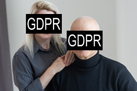 GDPR 数据保护条例 网络安全和隐私键盘蓝色王国挂锁屏幕字母电脑钥匙代码技术图片