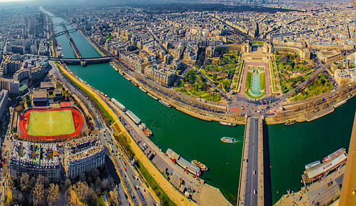 车流量从埃菲尔铁塔看到巴黎城市景象天空流量景观建筑学天线旅行背景