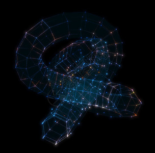从行和点的线和点总结技术背景圆环多边形化学边缘3d粒子活力星星几何宇宙图片